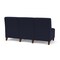 Lesro Siena Lounge Reception Armless 3 Seat Tandem Seating No Center Arms, Walnut, OH Navy Upholstery SN3102 - alternate 2